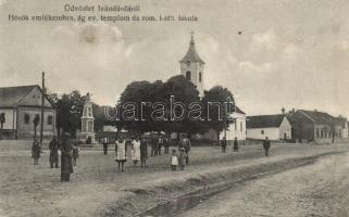 Ivándárda hősi emlékmű, templomok