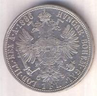 Ausztria 1886. 1Fl Ag T:2 Austria 1886. 1 Florin Ag C:XF