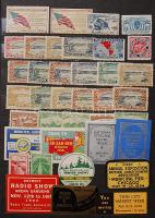 1896-1940. 1.470 db kiállítási levélzáró klf. országokból, kevés másodpéldánnyal /  1.470 Ausstellungsvignetten aus versch. Ländern, wenige Dubletten dabei