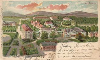 4 db régi városképeslap Felvidék területéről, köztük egy litho