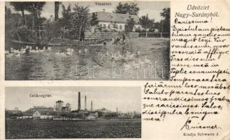 Nagysurány sugar factory, Market square (small tear)