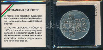 Csikszentmihályi Róbert (1940-) 1989. "1956-1989 Vértanúink emlékére" MDF alpakka emlékérem T:BU eredeti csomagolásban, tanúsítvánnyal