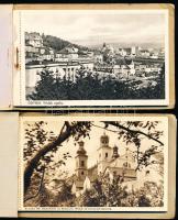 2 db régi, lengyel képeslapos füzet 10-10 db képeslappal