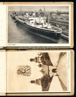 2 db régi, lengyel képeslapos füzet 10-10 db képeslappal