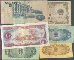 Vietnam 1980. 10D + 1985. 10D + Szingapúr DN 1$ + Kína DN 1f + 2f + 5f T:III,III-
Vietnam 1980. 10 D...