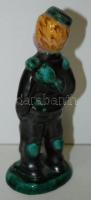 Kéményseprő fiú, kerámia, hibátlan, jelzés nélkül, m:14 cm