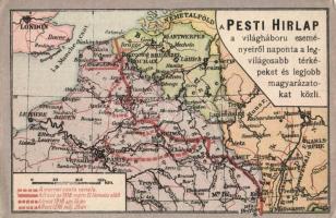 Pesti Hírlap advertisement, Map of the WWI (EK)