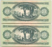 1949. 10Ft (2x) egymás utáni sorszámmal T:I-