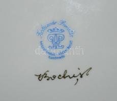 Kézzel festett kolozsvári díszkínáló, hibátlan, jelzett, h:23 cm