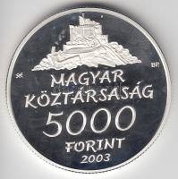 2003. 5000Ft Ag "Hollókő" T:PP Csak 5000db! Dísztokban, tanúsítvánnyal