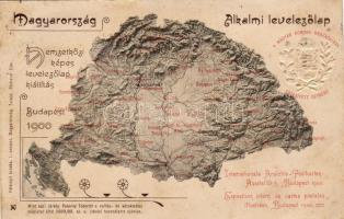 Intern. AK-Ausstellung Budapest 1900 mit Wappen Prä