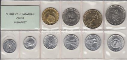 1987. 2f-20Ft 10db klf érmés forgalmi sor fóliatokban T:1