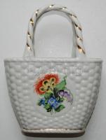 Herendi porcelán kosárka / Herend chinaware 15 cm