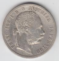 Ausztria 1880. 1Fl Ag "Ferenc József" T:2-,3 Austria 1880. 1 Florin Ag "Franz Joseph" C:VF,F