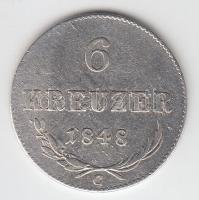 Ausztria 1848C 6Kr Ag T:2-,3 Austria 1848C 6 Kreuzer Ag C:VF,F