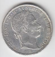 1860B 1/4Fl Ag "Ferenc József" T:2,2- ph.