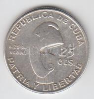 Kuba 1953. 25c Ag "100 éve született Jose Marti" T:2-
Cuba 1953. 25 cents Ag "José Ma...