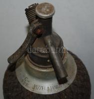 "Auto-Syphon Sparklet Patent C 1929" feliratú szódásüveg védő fém hálóval, ritkaság!!, 34 ...