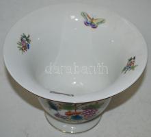 Viktória mintás hibátlan Herendi porcelán kaspó, koronás címerrel 1946. / Herend chinaware 14 cm mag...