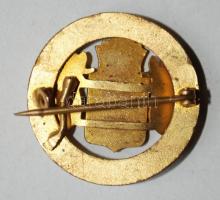 cca 1900 Zománcozott kitűző Magyarország angyalos középcímerével / Hungary enameled badge d: 25mm