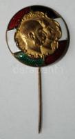 cca 1916 Ferenc József - Vilmos császár I. világháborús zománcozott kitűző (kis zománchiba) / Allied Emperors WW. I. enameled badge (small fault) d: 25mm