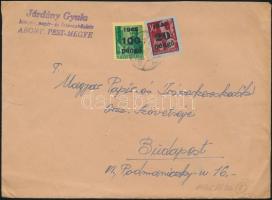 1945 Inflation cover, (5. díjszabás) Távolsági levél Kisegítő 100P/12f + 20P/30f bérmentesítéssel