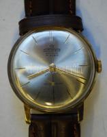 cca 1940 Cornavin 12 köves Antimagnetic, másodpercmutatós svájci karóra hibátlan számlappal, új bőr szíjjal. Kiválóan működik. / Swiss watch. Works well