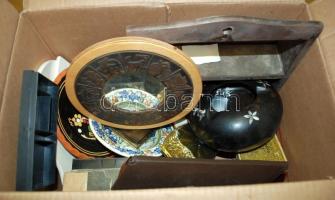 Vegyes bolhapiac tétel: masszírozógép, polc, bőr sszemüvegtok, egyéb érdekességek