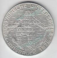 Ausztria 1976. 100Sch Ag "Innsbruck - XII. téli olimpia / Síelő" T:2- Austria 1976. 100 Schilling Ag "Winter Olympics Innsbruck / Skier" C:VF