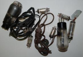 Rádió tétel: Csövek 2 db,kábelek, gombok telepes rádióhoz