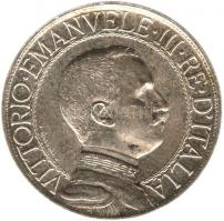 Olaszország 1908R 1L Ag "III. Viktor Emanuell / Álló nőalak négyesfogaton" (5,0g) T:2
Ital...