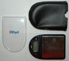 Elektromos ékszermérleg új állapotban, bőrtokkal, 500g-ig / 
Digital jewelry scales with leather cas...