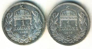 1914-16KB. 1K Ag (2x) T:2