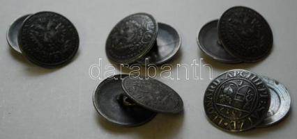 5 pár 1820 5kr ábrázoló gomb / buttons