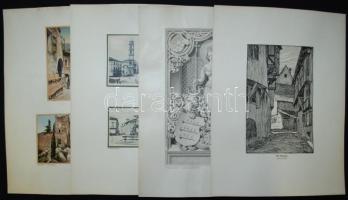 Építészet Európában: Különleges saját készítésű kép-gyűjtemény a XX. sz elejéről korabeli és régebbi...