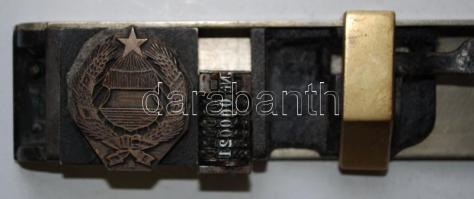 Kádár-címeres oklevél sorszámozó nyomdai klisé