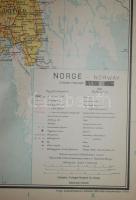 1980-as kiadású Norvégia térkép, 100×70 cm, M 1:1000000/ Norway map
