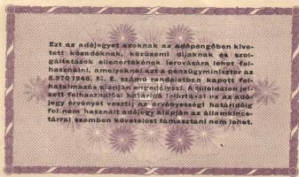 1946. 100.000AP sorszám nélkül vízjeles papíron (8x) kissé eltolódott nyomatúak T:I,I-
