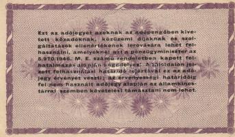 1946. 100.000AP sorszám nélkül vízjeles papíron (8x) kissé eltolódott nyomatúak T:I,I-