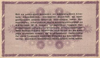 1946. 100.000AP sorszám nélkül vízjeles papíron (8x) kissé eltolódott nyomatúak T:I,I-