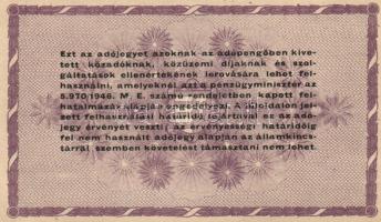 1946. 100.000AP sorszám nélkül vízjeles papíron (8x) kissé eltolódott nyomatúak T:I,I-