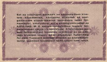 1946. 100.000AP sorszám nélkül vízjeles papíron (8x) kissé eltolódott nyomatúak T:I,I-