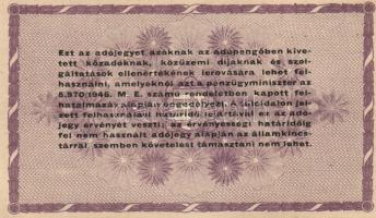 1946. 100.000AP sorszám nélkül vízjeles papíron (8x) kissé eltolódott nyomatúak T:I,I-