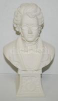 F. Schubert alabástrom mellszobor, jelzés nélkül, jó állapotban, m:14 cm