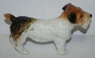 Ens porcelán foxi kutya, jelzett, hibátlan /  Chinaware dog figure 8 cm