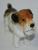 Ens porcelán foxi kutya, jelzett, hibátlan /  Chinaware dog figure 8 cm