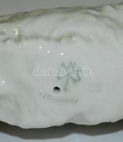 Ens porcelán foxi kutya, jelzett, hibátlan /  Chinaware dog figure 8 cm