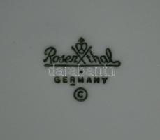 Dísztányér tétel: Japán jelzett tányér, kopott, d: 26 cm, Rosenthal jelzett tányér, hibátlan, d: 25 ...