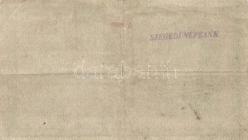 1918. 200K "A 2039" hullámos hátlapon nem hivatalos "SZEGEDI NÉPBANK" felülbélye...