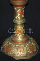 Hatalmas zománcozott padlóváza, gazdagon díszítve, apró lepattogzásokkal, m:102 cm, s:9,64 kg